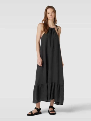 Zdjęcie produktu Sukienka lniana o długości midi z dołem obszytym falbaną Replay