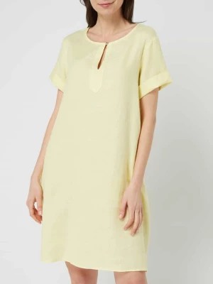 Zdjęcie produktu Sukienka lniana z wycięciem w kształcie łezki model ‘Cidelhi’ CINQUE
