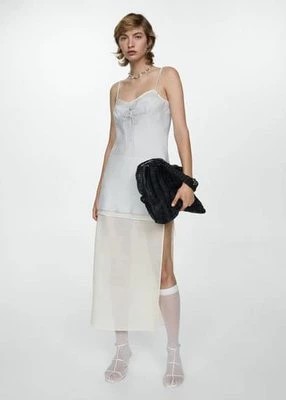 Zdjęcie produktu Sukienka bieliźniana z wiązaniem Mango
