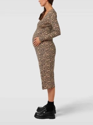 Zdjęcie produktu Sukienka midi ciążowa ze wzorem na całej powierzchni Mamalicious