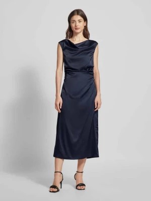 Zdjęcie produktu Sukienka midi w jednolitym kolorze z marszczeniami Zero