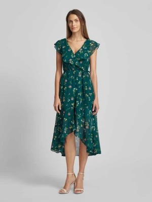 Zdjęcie produktu Sukienka midi w stylu kopertowym z kwiatowym wzorem Apricot