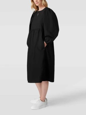 Zdjęcie produktu Sukienka midi z bawełny z bufiastymi rękawami Marc O'Polo