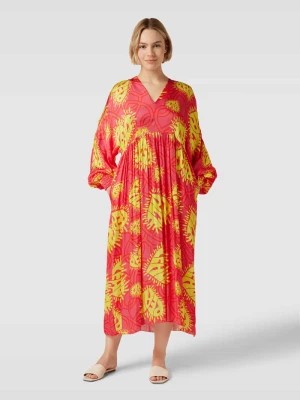 Zdjęcie produktu Sukienka midi z czystej wiskozy model ‘HERZ-PEACE-SONNE’ miss goodlife