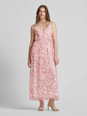 Zdjęcie produktu Sukienka midi z kwiatowym nadrukiem na całej powierzchni model ‘SMILLA’ Vero Moda