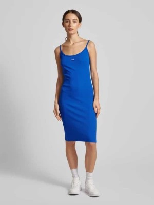 Zdjęcie produktu Sukienka midi z naszywką z logo model ‘Narya’ Hugo Blue