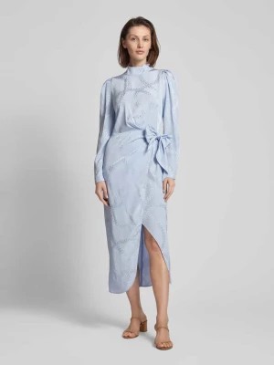 Zdjęcie produktu Sukienka midi z wiązanym detalem model ‘Kasera’ HUGO