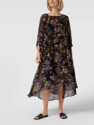 Zdjęcie produktu Sukienka midi z wiskozy z kwiatowym wzorem drykorn