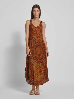 Zdjęcie produktu Sukienka midi z wiskozy ze wzorem na całej powierzchni Apricot