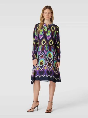 Zdjęcie produktu Sukienka midi z wiskozy ze wzorem na całej powierzchni milano italy