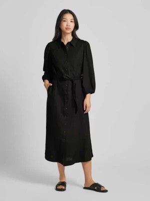 Zdjęcie produktu Sukienka midi z paskiem materiałowym model ‘FLAXY’ YAS