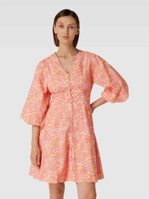 Zdjęcie produktu Sukienka mini z bawełny ekologicznej z bufiastymi rękawami model ‘LANA’ YAS