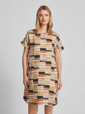 Zdjęcie produktu Sukienka mini z lnu ze wzorem na całej powierzchni Christian Berg Woman