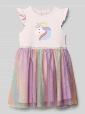 Zdjęcie produktu Sukienka mini z nadrukiem z motywem model ‘HAPPI’ name it