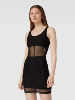 Zdjęcie produktu Sukienka mini z obszyciem z siateczki Calvin Klein Jeans