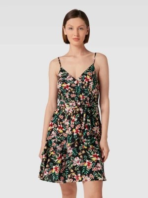Zdjęcie produktu Sukienka mini z wiskozy z kwiatowym wzorem na całej powierzchni Apricot