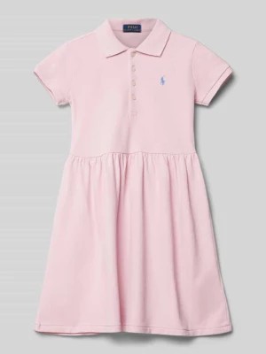 Zdjęcie produktu Sukienka mini z wyhaftowanym logo Polo Ralph Lauren Kids