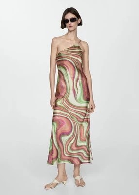 Zdjęcie produktu Sukienka satynowa ze wzorem Mango