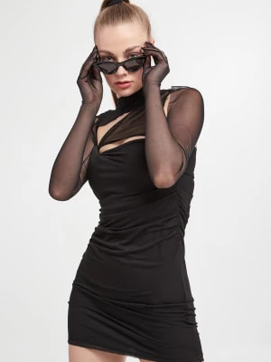 Zdjęcie produktu Sukienka na jedno ramię z rękawiczkami PATRIZIA PEPE