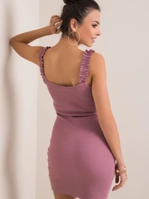 Zdjęcie produktu Sukienka na ozdobnych ramiączkach- fioletowa RUE PARIS