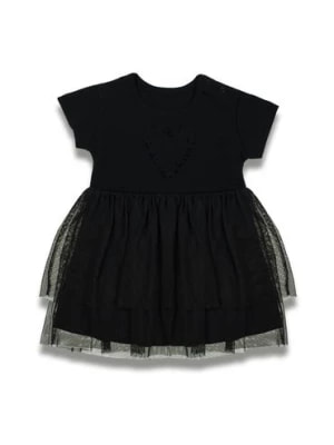 Zdjęcie produktu Sukienka niemowlęca dla dziewczynki z krótkim rękawem czarna Nicol
