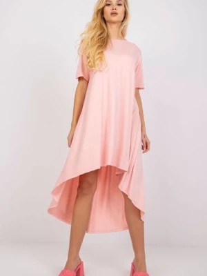 Zdjęcie produktu Sukienka o asymetrycznym kroju - jasny różowy RUE PARIS