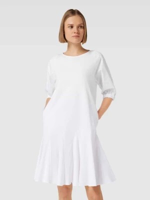 Zdjęcie produktu Sukienka o długości do kolan z czystej bawełny w jednolitym kolorze LUISA CERANO