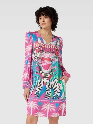 Zdjęcie produktu Sukienka o długości do kolan, z dekoltem w serek z wiskozy miss goodlife