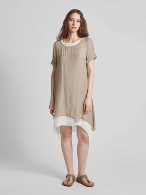 Zdjęcie produktu Sukienka o długości do kolan z efektem dwóch warstw Apricot