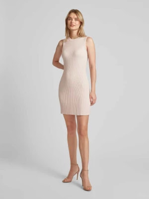 Zdjęcie produktu Sukienka o długości do kolan z efektem prążkowania model ‘ALLIE’ Guess