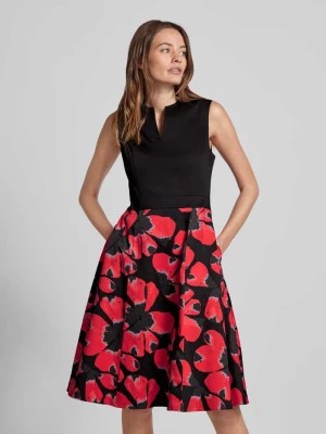 Zdjęcie produktu Sukienka o długości do kolan z kwiatowym wzorem s.Oliver BLACK LABEL