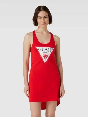 Zdjęcie produktu Sukienka o długości do kolan z nadrukiem z logo Guess