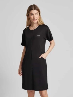 Zdjęcie produktu Sukienka o długości do kolan z obszyciem kamieniami stras Liu Jo White
