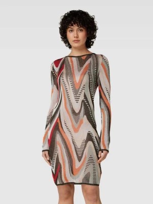 Zdjęcie produktu Sukienka o długości do kolan ze wzorem na całej powierzchni model ‘SCARLETT’ Marciano Guess