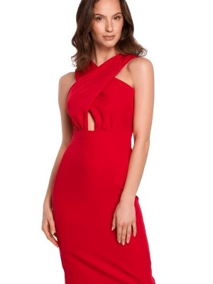 Zdjęcie produktu Sukienka ołówkowa na wesele elegancka wieczorowa czerwona Sukienki.shop