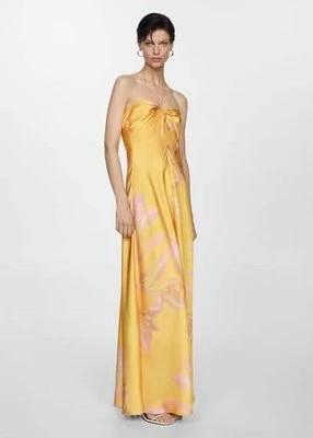 Zdjęcie produktu Sukienka satynowa ze wzorem Mango