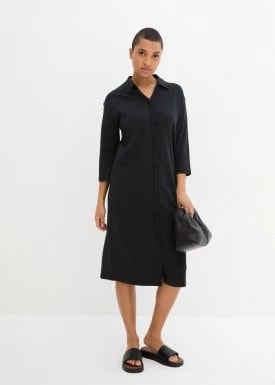 Zdjęcie produktu Sukienka shirtowa szmizjerka midi z bawełny bonprix
