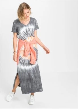 Zdjęcie produktu Sukienka shirtowa z batikowym nadrukiem bonprix