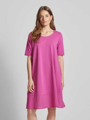 Zdjęcie produktu Sukienka T-shirtowa o długości do kolan z okrągłym dekoltem milano italy