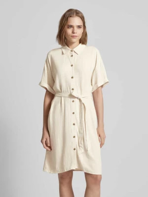 Zdjęcie produktu Sukienka T-shirtowa o długości do kolan z wykładanym kołnierzem model ‘VINSTY’ Pieces