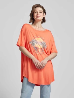 Zdjęcie produktu Sukienka T-shirtowa z cekinowym obszyciem Guess