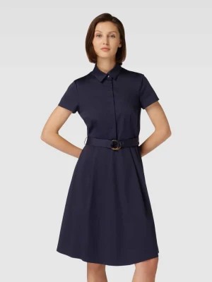 Zdjęcie produktu Sukienka w jednolitym kolorze z tasiemką w talii Christian Berg Woman Selection