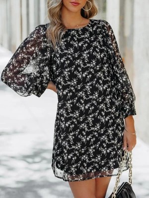 Zdjęcie produktu Milan Kiss Sukienka w kolorze czarnym ze wzorem rozmiar: L