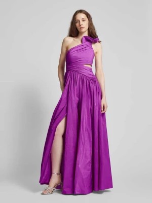 Zdjęcie produktu Sukienka wieczorowa z odkrytymi ramionami w jednolitym kolorze V.M.