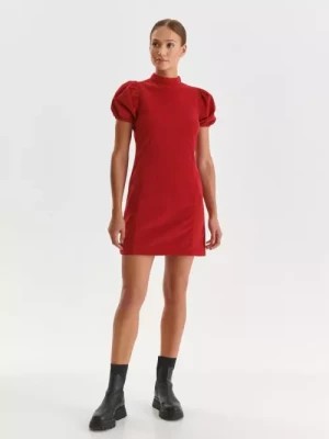 Zdjęcie produktu Sukienka z bufiastymi rękawami w prążki TOP SECRET