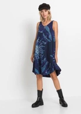 Zdjęcie produktu Sukienka z dżerseju w batikowy wzór bonprix