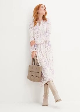 Zdjęcie produktu Sukienka z dżerseju ze zrównoważonej wiskozy, dł. zakrywająca łydki bonprix