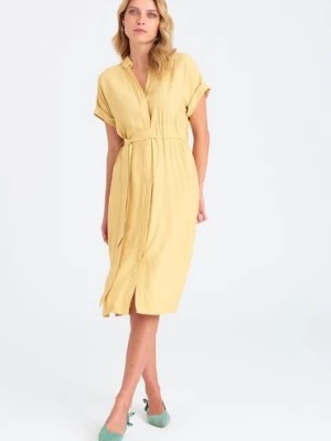Zdjęcie produktu Sukienka z krótkim rękawem żółta Greenpoint