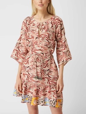 Zdjęcie produktu Sukienka z lnu ze wzorem w zebrę model ‘Bella’ MINT & MIA