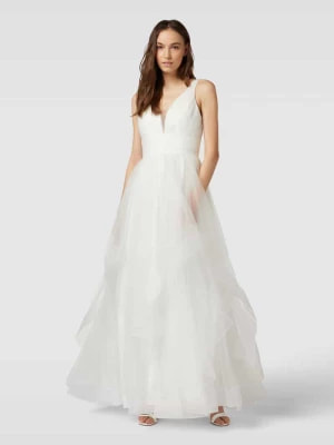 Zdjęcie produktu Suknia ślubna z podszewką w jednolitym kolorze Mascara